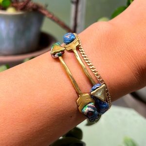 SCOSHA Waxed Braided Cotton Bracelets with Brass Arrow